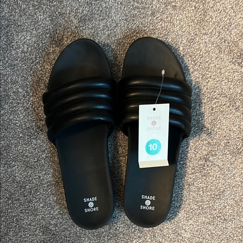Shade & Shore Classic Black Slides